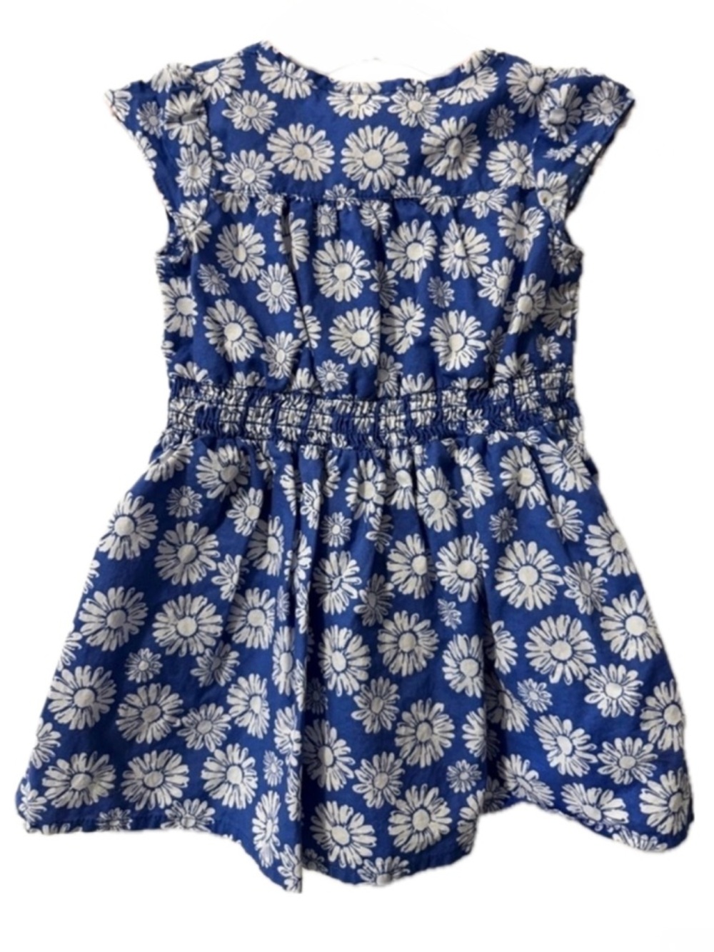 SOLD OshKosh B'Gosh Blue Daisy Floral Dress 18M Toddler Summer Cotton